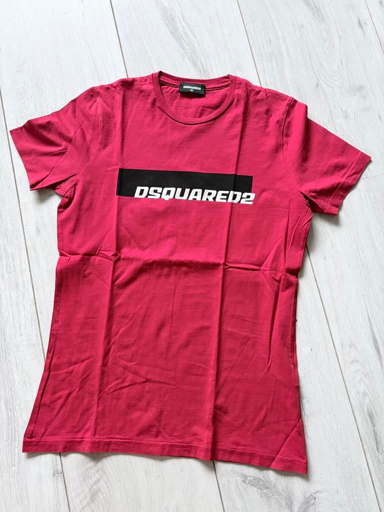Dsquared2 shirt rood maat 164., Ophalen of Verzenden, Zo goed als nieuw, Jongen, Shirt of Longsleeve