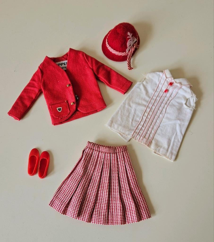 Vintage (Barbie) Skipper outfit School Girl #1921 1965/66, Ophalen of Verzenden, Gebruikt, Kleertjes