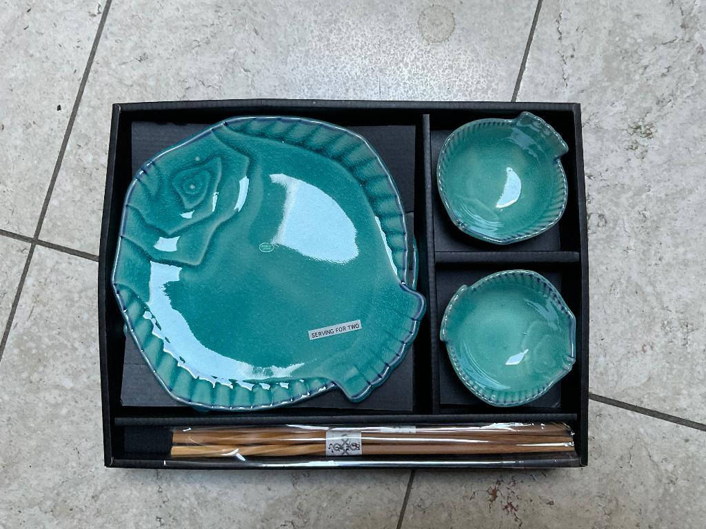 japans visborden voor shushi, Keramiek, Nieuw, Ophalen of Verzenden, Bord(en)