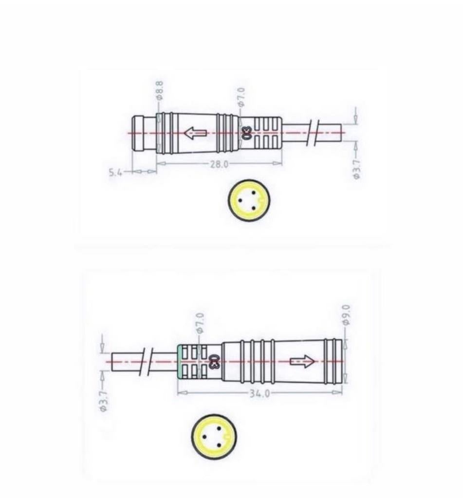 HIGO Connector/Signal kabels 3-Pins M-F / M-M / F-F, Ophalen of Verzenden