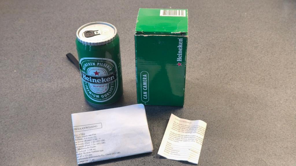 Heineken Can Camera in orginele verpakking, Ophalen of Verzenden, 1980 tot heden, Fototoestel