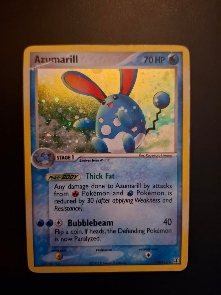 Azumarill Holo #114 Pokemon Delta Species, Ophalen of Verzenden, Gebruikt, Losse kaart, Foil