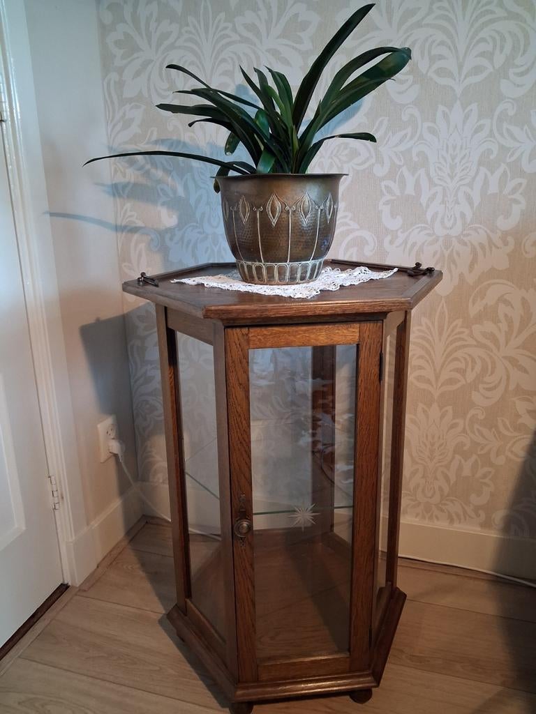 Vintage eikenhouten theekastje, Ophalen