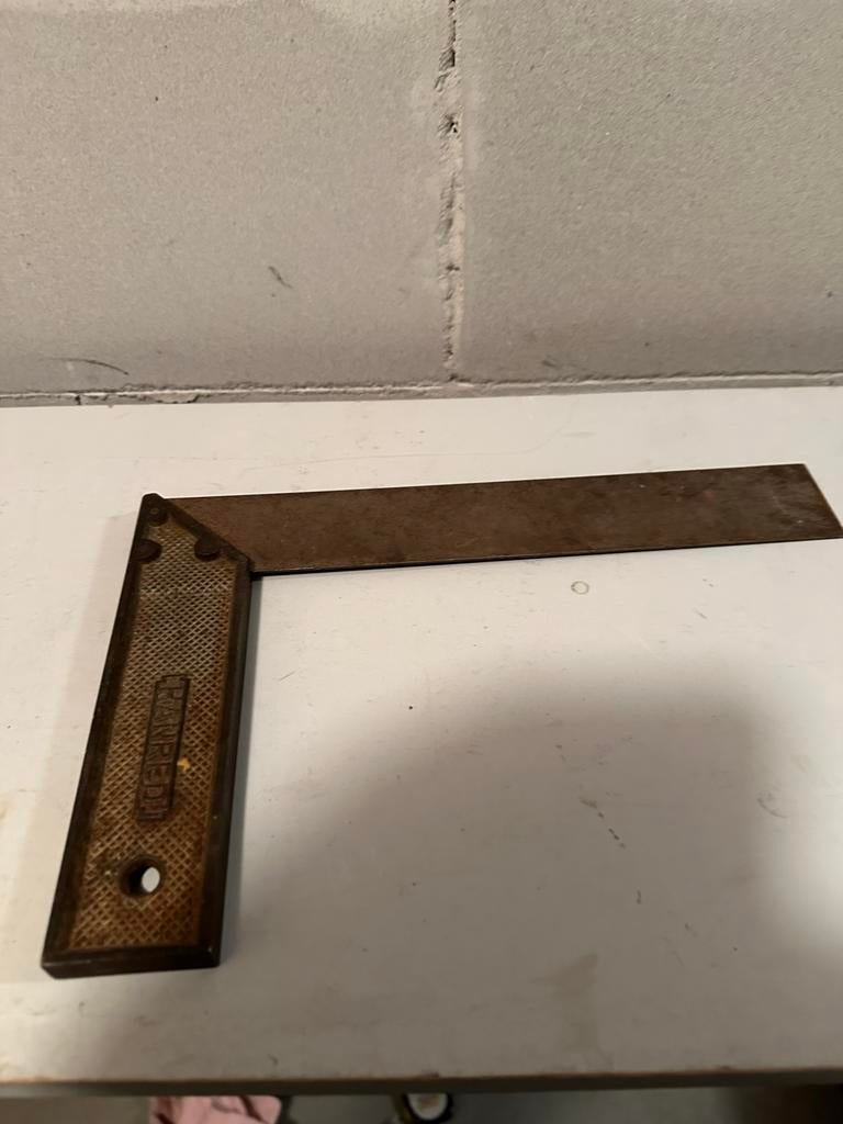 Vintage Winkelhaak / Schrijfhaak, Doe-het-zelf en Verbouw, Gereedschap | Handgereedschap, Ophalen of Verzenden, Gebruikt