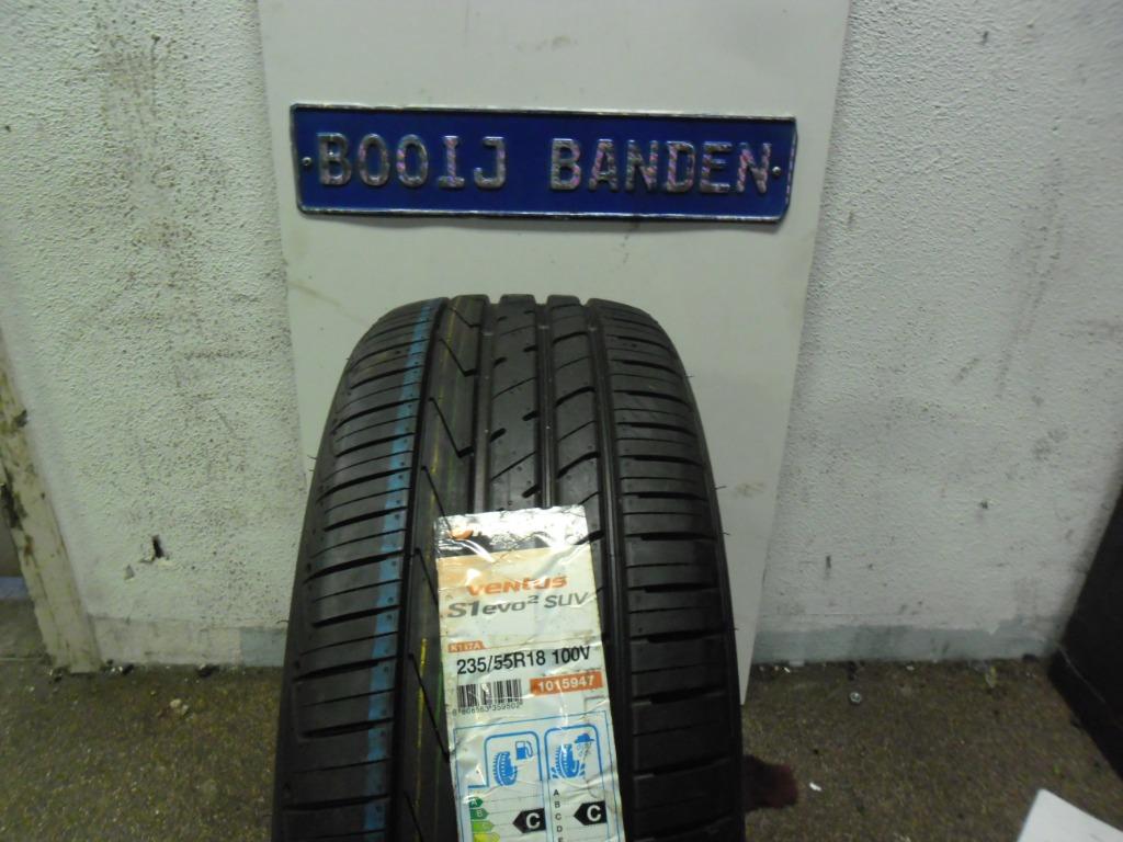 235 55 18 demobanden hankook s1 evo met 8mm  profiel, 18 inch, Ophalen of Verzenden, 235 mm, Band(en)