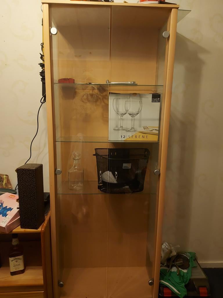 Vitrinekast, Glas, Tijdloos, 150 tot 200 cm, 25 tot 50 cm