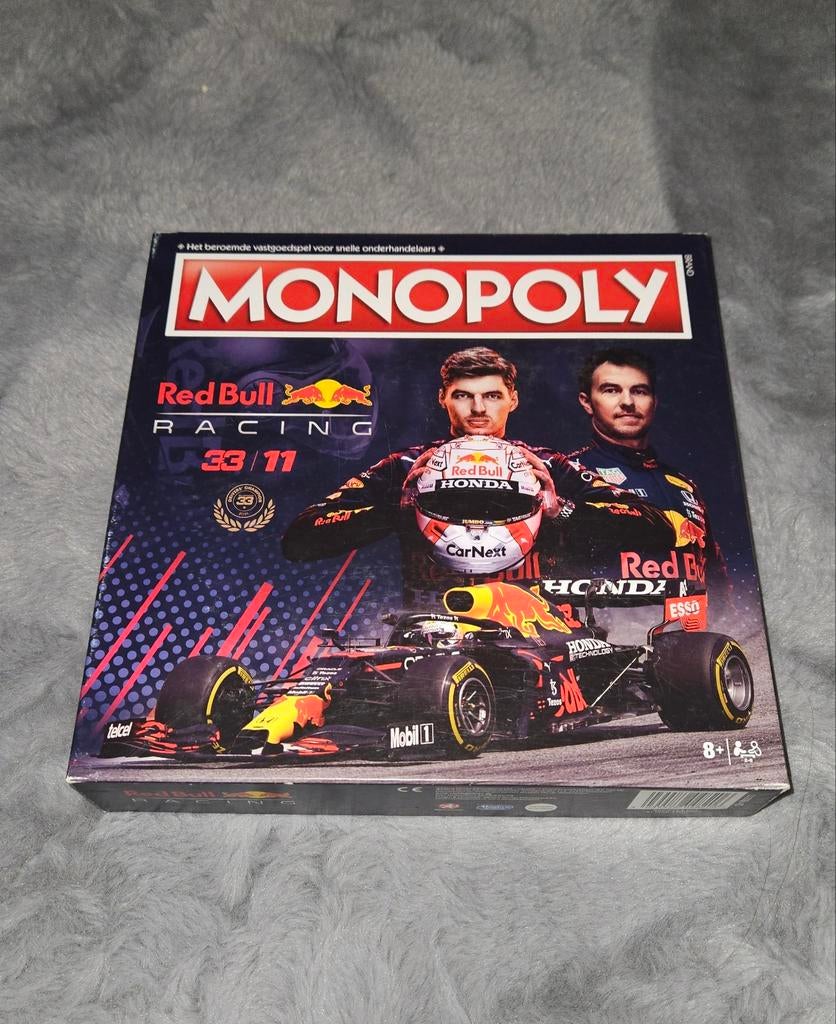 Monopoly Red Bull Racing Editie, Een of twee spelers, Ophalen of Verzenden, Zo goed als nieuw, Hasbro