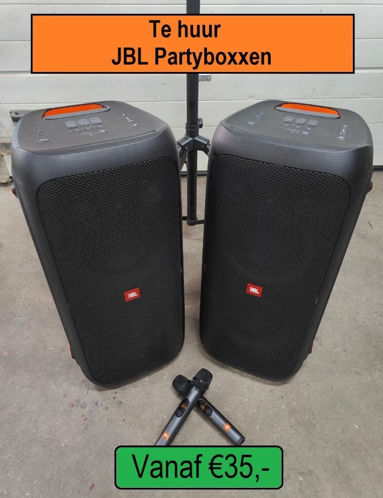 Te huur: JBL Partybox 310 + verlichting, Ophalen, Zo goed als nieuw, Overige