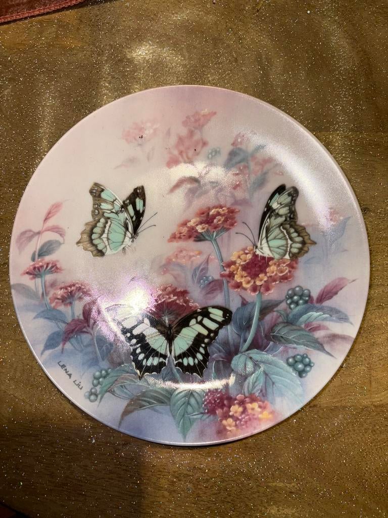 8 lena liu sier borden vlinders, Ophalen of Verzenden