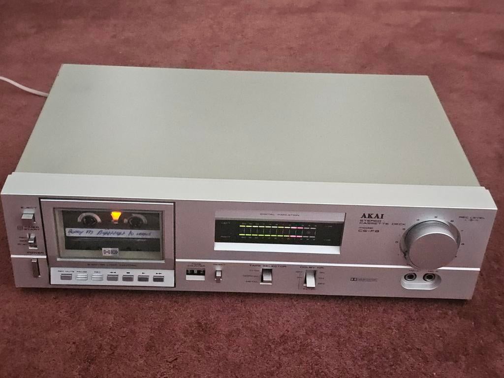 Mooi AKAI cassettedeck CS-F9  HD-kop, Ophalen of Verzenden, Enkel, Akai, Tiptoetsen