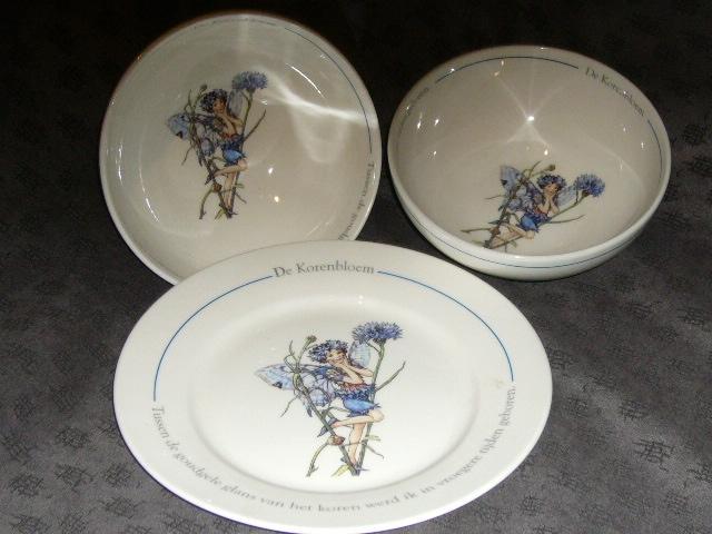 Douwe Egberts Servies Flower Fairy Korenbloem, Ophalen, Zo goed als nieuw, Overige stijlen, Kop(pen) en/of Schotel(s)