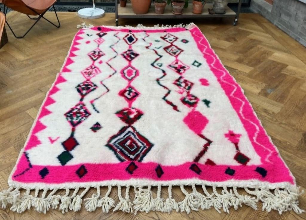 Prachtig Azilal berber kleed vloerkleed hoogpolig 1.50/ 2.50, 200 cm of meer, Ophalen of Verzenden, Zo goed als nieuw, 200 cm of meer