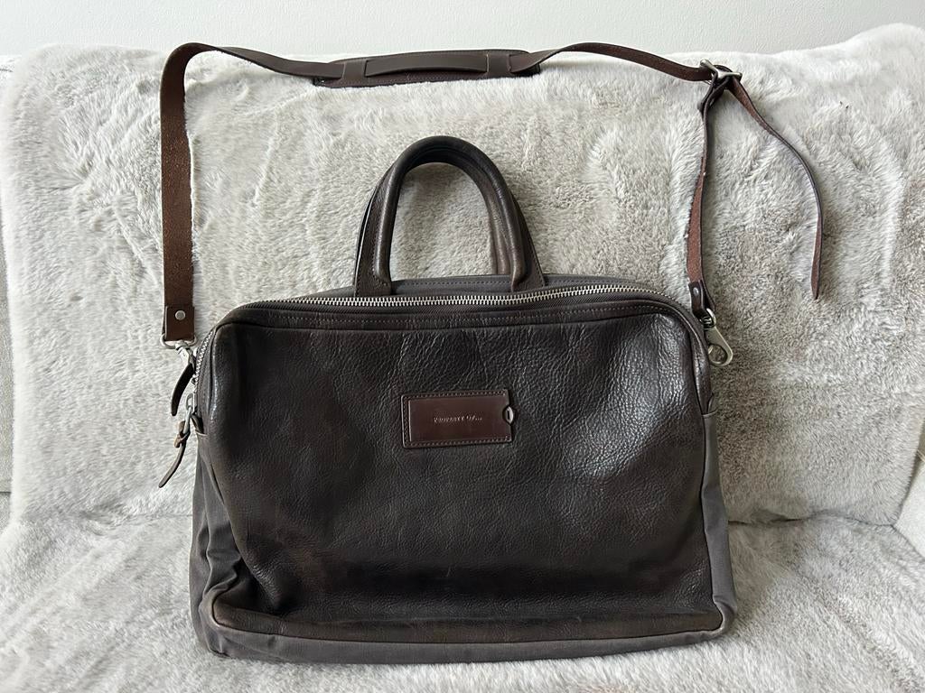 “Propert Of…” work bag / schoudertas / computertas, Overige merken, Bruin, Ophalen of Verzenden, Zo goed als nieuw
