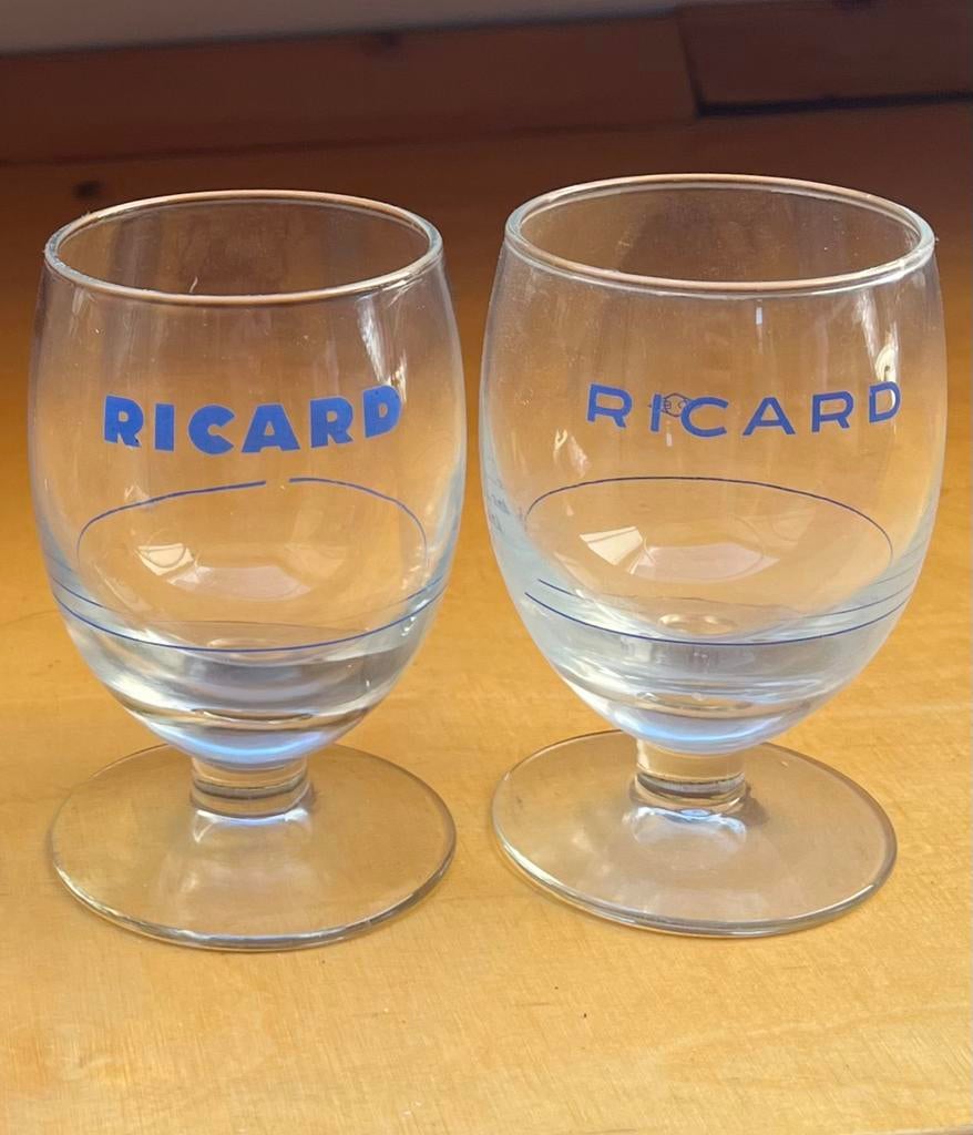 Ricard glazen, Verzamelen, Glas en Borrelglaasjes, Ophalen of Verzenden, Zo goed als nieuw