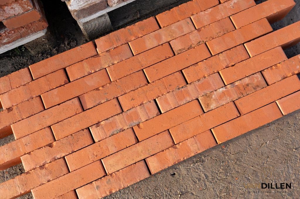 Groninger rode oranje lichte gladde steen 21 x 4.7 20M2, Ophalen, Nieuw, Bakstenen