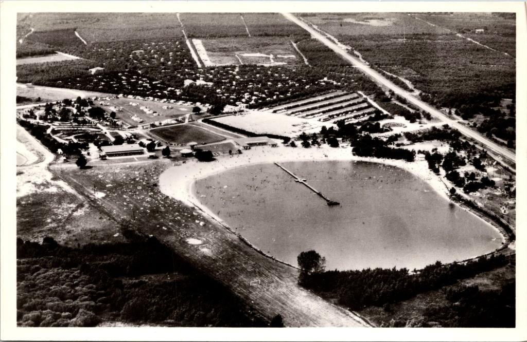 Sevenum - Recreatieoord Camping De Schatberg luchtopname, Verzenden, 1960 tot 1980, Ongelopen, Limburg