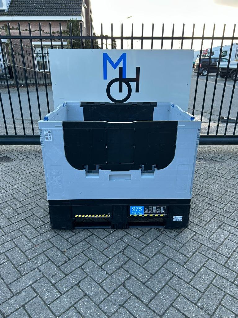 Opvouwbare kunststof palletbox/pallet box 120x100x100CM, Doe-het-zelf en Verbouw, Overige Doe-het-zelf en Verbouw, Gebruikt, Ophalen