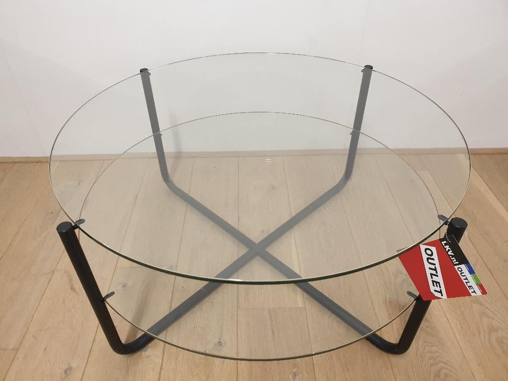 salontafel Gispen Today GT427 zwart frame, Ophalen, 100 tot 150 cm, 50 tot 100 cm, Zo goed als nieuw