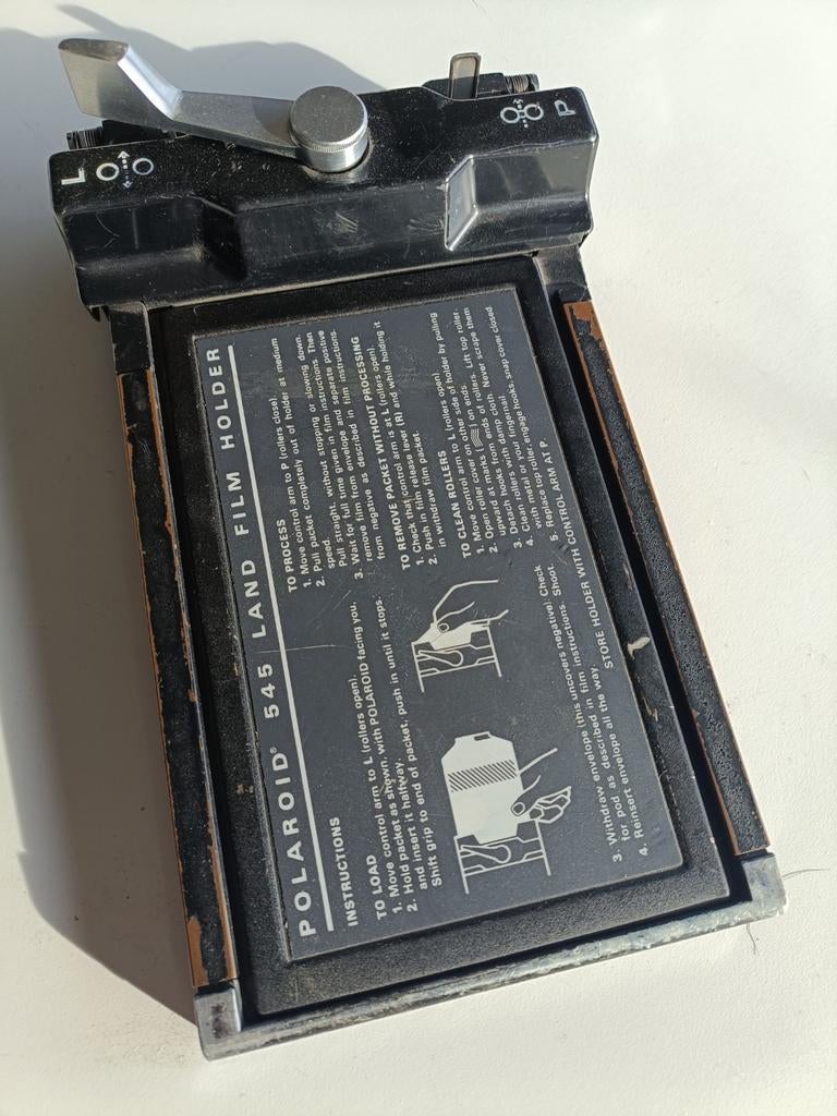 Polaroid 545 Land Film Holder Cassette, Ophalen of Verzenden, Gebruikt, Doka-onderdelen