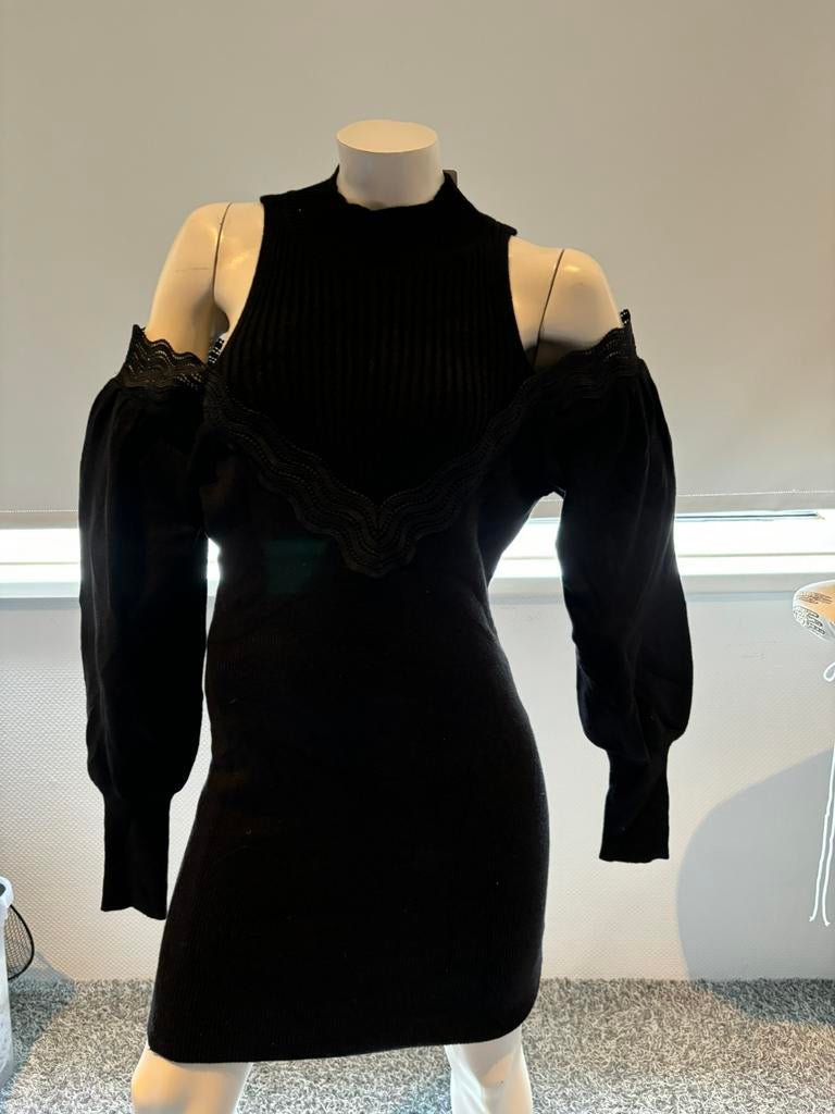 Bisou’s projecct jurkje met kant one size, Maat 38/40 (M), ., Zwart, Ophalen of Verzenden