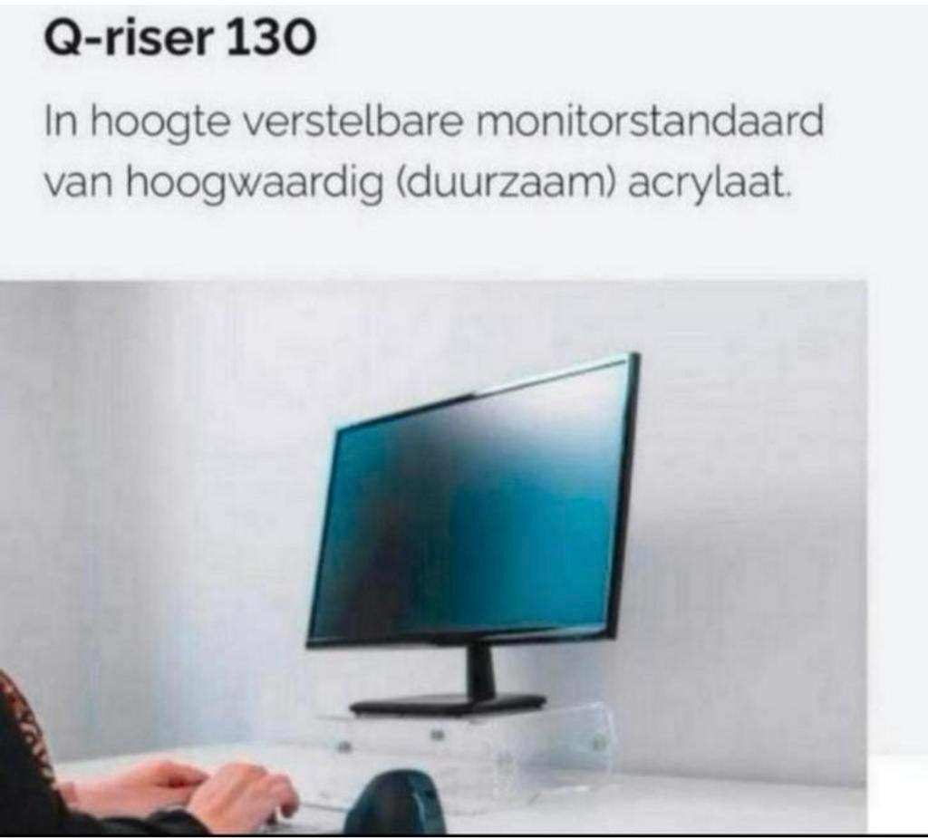 Q-RISER 130, MONITORSTANDAARD van BAKKER EN ELKHUIZEN, Ophalen of Verzenden, Zo goed als nieuw, 60 Hz of minder, IPS
