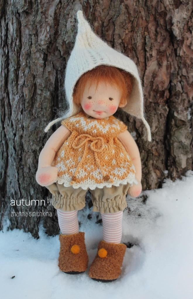 Waldorf popje Autumn, door Zhanna Sinichkina, Ophalen of Verzenden, Zo goed als nieuw, Pop