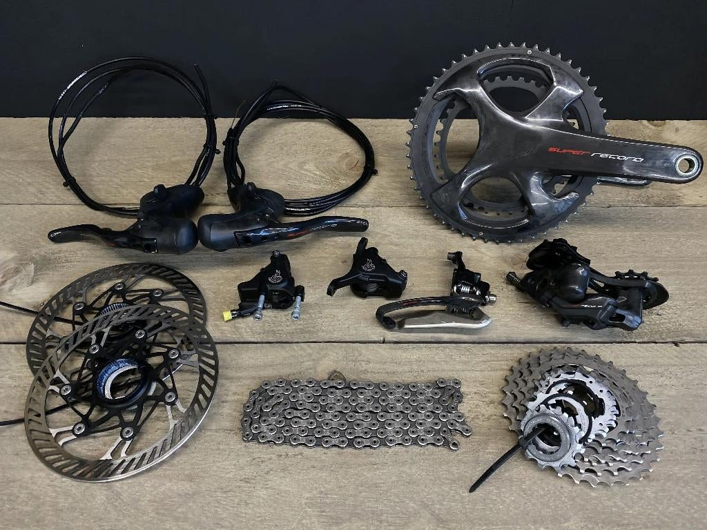 Campagnolo Super Record mechanisch 12-speed disc, Ophalen of Verzenden, Zo goed als nieuw, Crankstel of Pedalen, Campagnolo