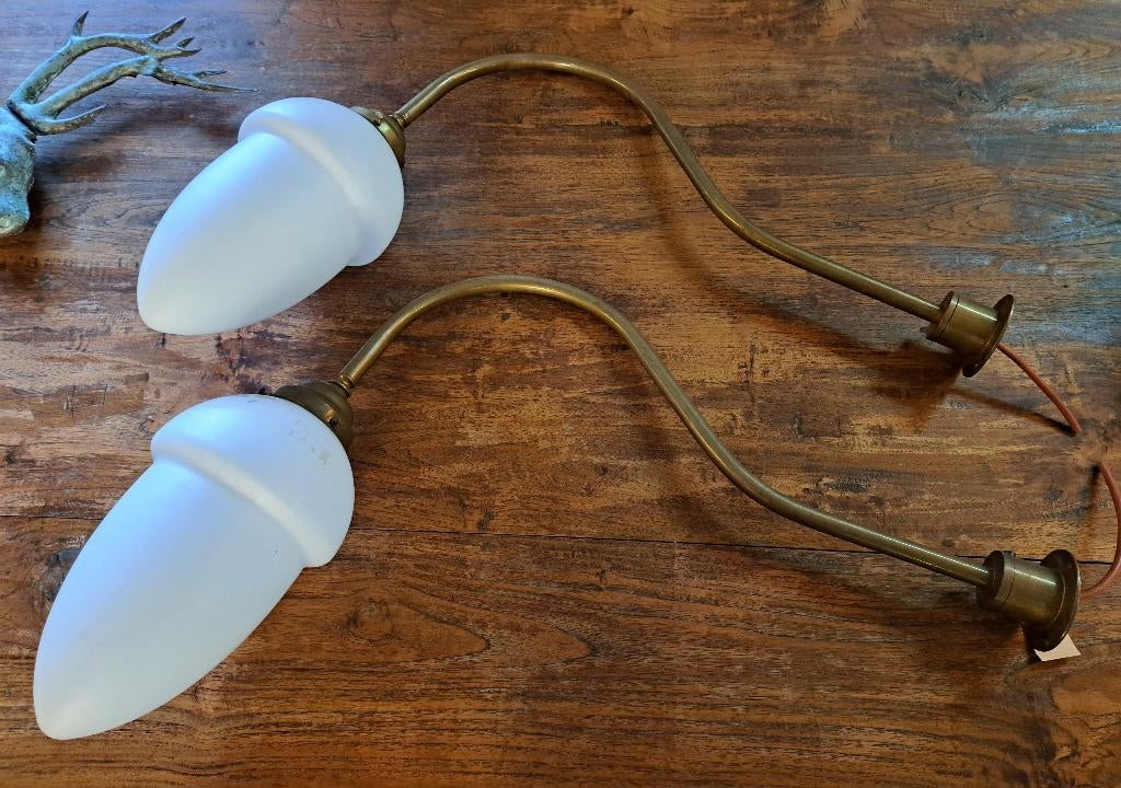 Een koppel grote wandlampen Art Deco stijl 79 cm uit de wand, Ophalen of Verzenden