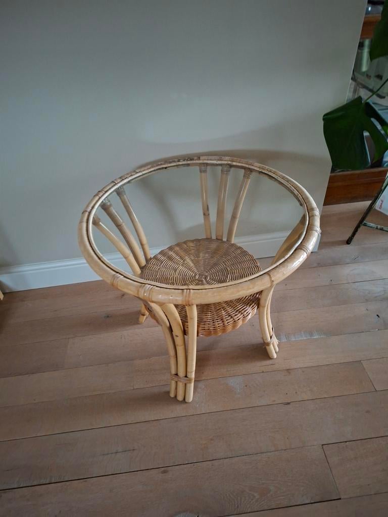 Rotan tafeltje, Huis en Inrichting, Tafels | Bijzettafels, Ophalen