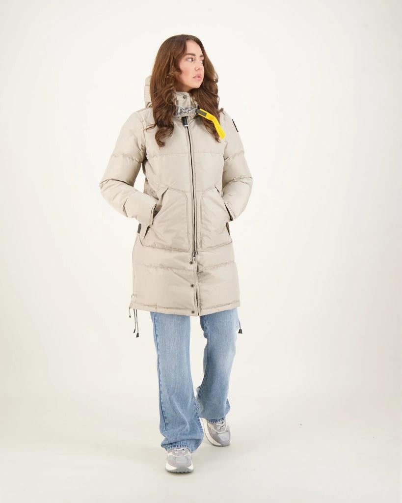 Originele Parajumper Long Bear Eco jas maat L Kleur Crème, Kleding | Dames, Jassen | Winter, Maat 38/40 (M), Overige kleuren, Zo goed als nieuw