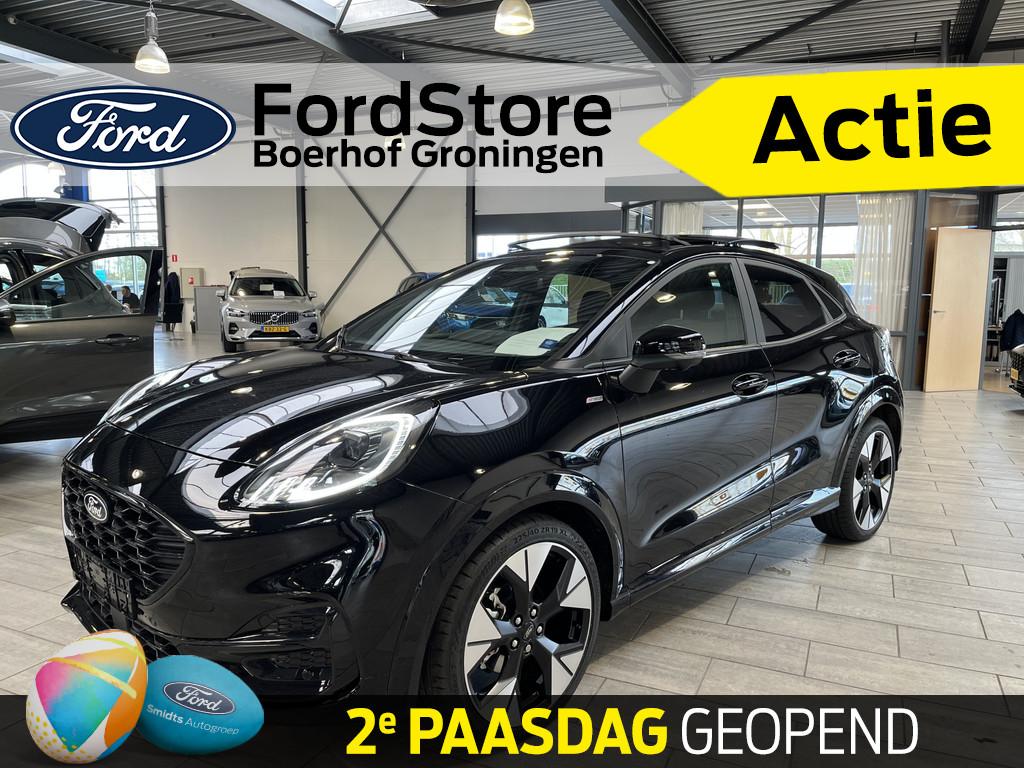 Ford Puma EcoBoost 155 pk Hybrid ST-Line | Trekhaak | Winter, Stof, Zwart, Bedrijf, 155 pk