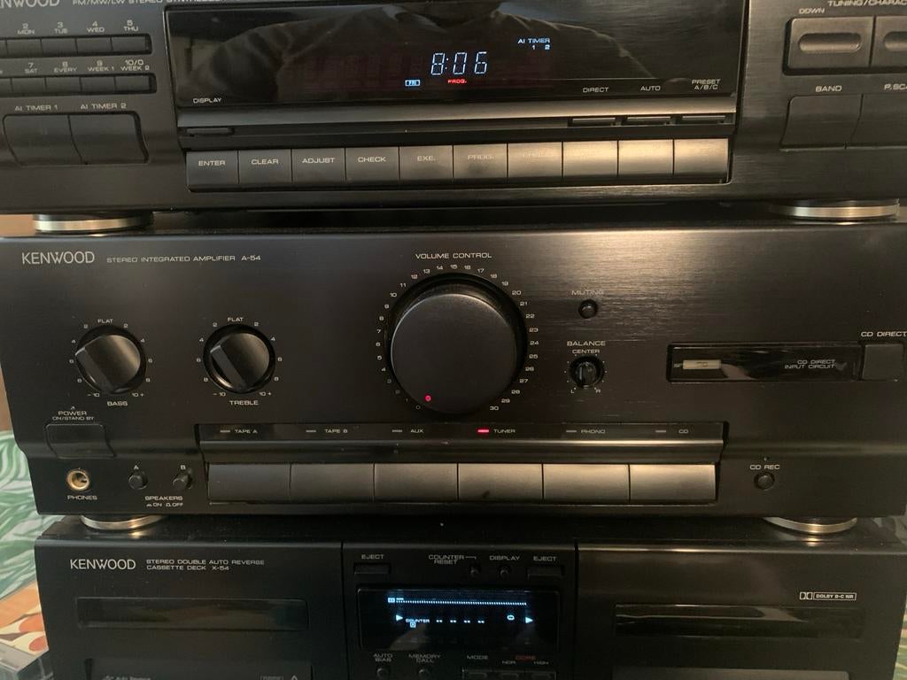 Vintage Kenwood Stereo Set, Ophalen, Gebruikt, Cassettedeck, Losse componenten