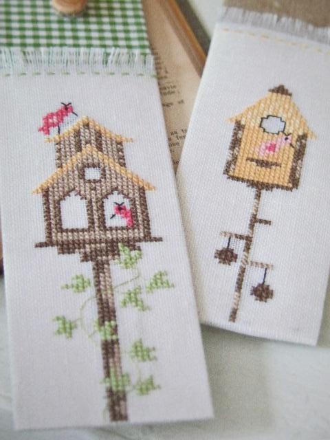 Borduurpatroon  Vogel huisjes   nr 6058, Hobby en Vrije tijd, Borduren en Borduurmachines, Verzenden, Nieuw, Handborduren, Patroon