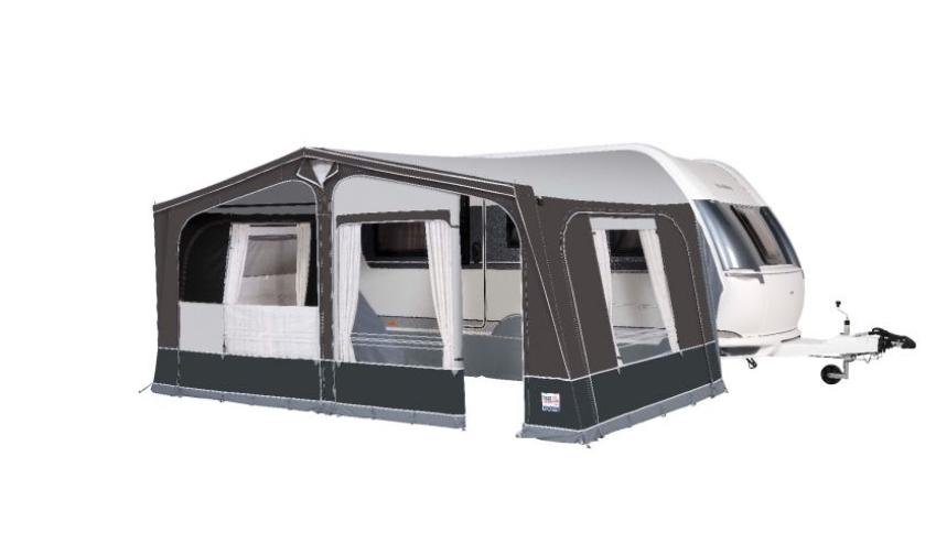 Dethleffs RM 3 met ruime voortent, luifel en uitbouw, Caravans en Kamperen, Vast bed, Kleine zit, 750 - 1000 kg, Particulier