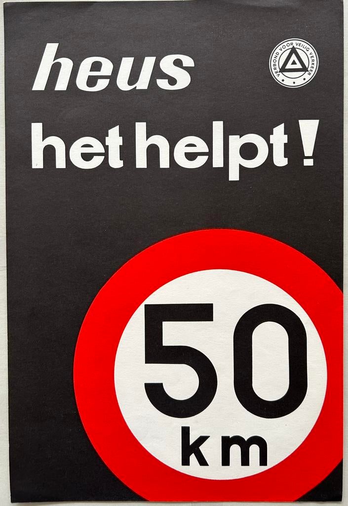 Originele poster Verbond voor Veilig Verkeer uit 1969!, Verzamelen, Posters, Ophalen of Verzenden, Zo goed als nieuw, Overige onderwerpen