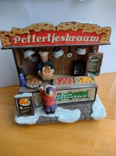 Poffertjeskraam met verlichting - Kersthuisje, Diversen, Ophalen of Verzenden
