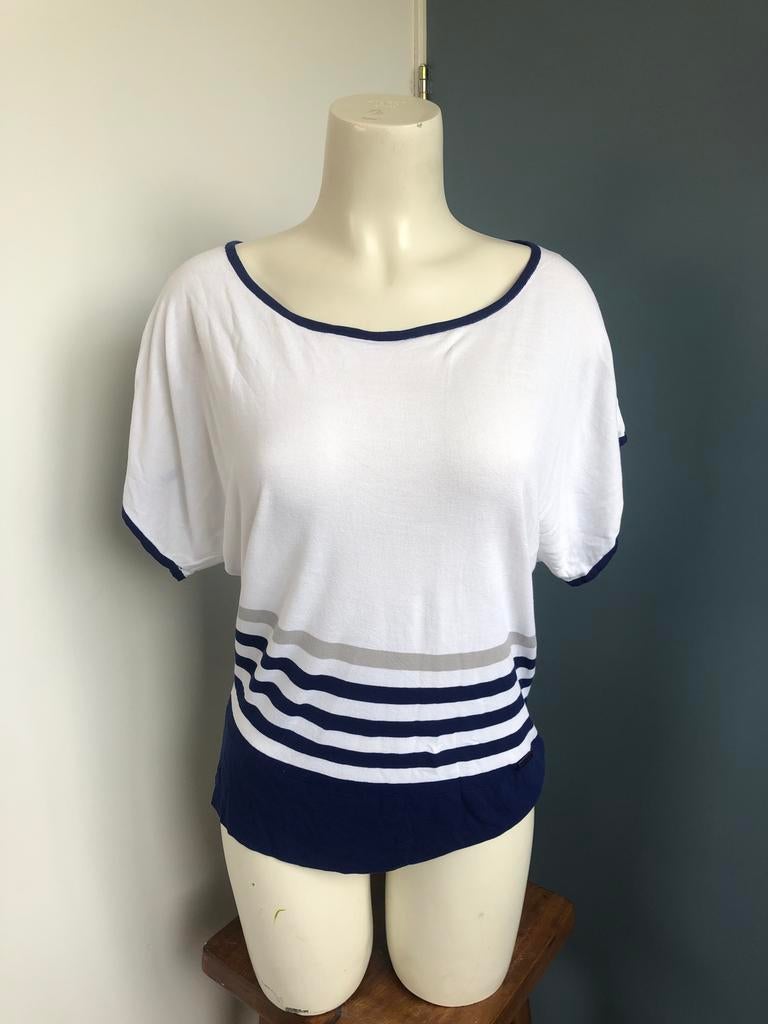 Paul&Shark yachting blauw wit truitje top s viscose, Blauw, Paul & shark, Ophalen of Verzenden, Zo goed als nieuw