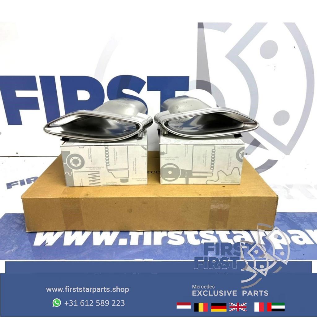 W205 C205 AMG LINE UITLAAT SIERSTUKKEN L/R Mercedes C Klasse, Gebruikt, -, Ophalen of Verzenden, -