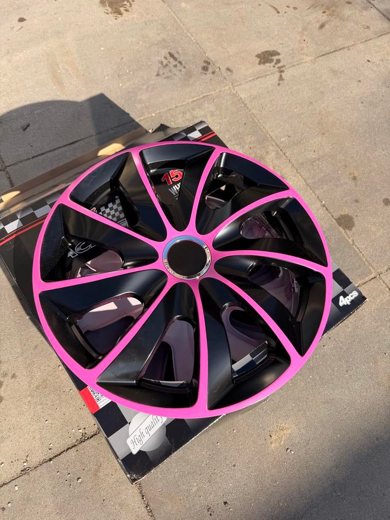 Wieldoppen HONDA 17, QUAD BICOLOR pink 4 stuks