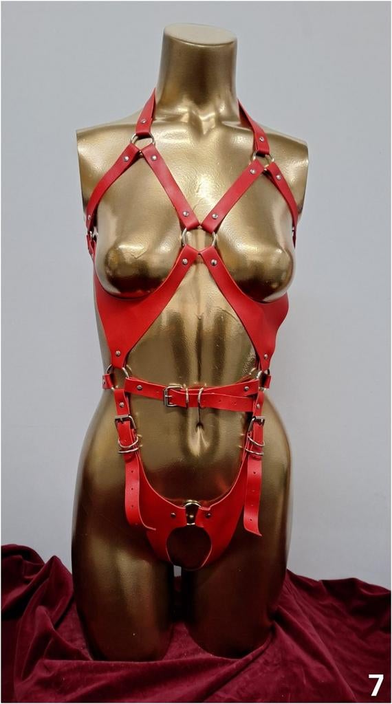 Rode harnas lingerie set, Ophalen of Verzenden