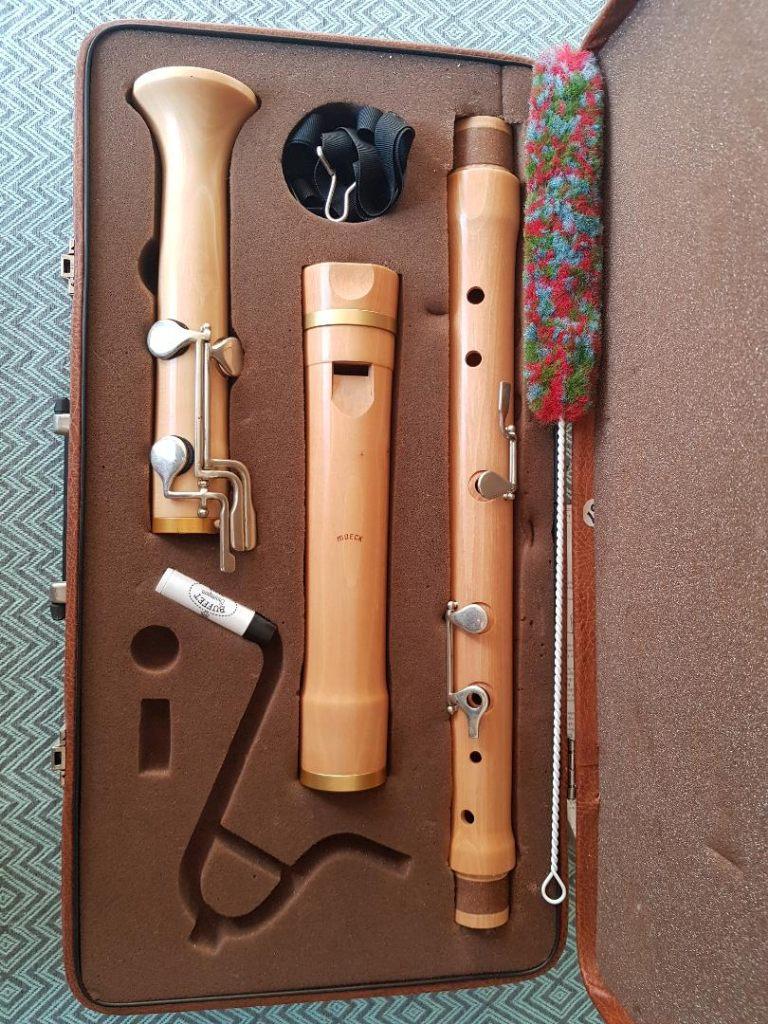 Moeck basblokfluit 100cm zgan, Ophalen, Zo goed als nieuw, Bas