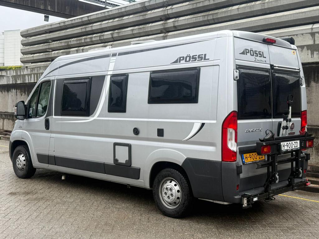 Fiat Ducato Pössl 2Win R (bj 2018), Caravans en Kamperen, Campers, Ringverwarming, Luifel, Tot en met 2, Bedrijf
