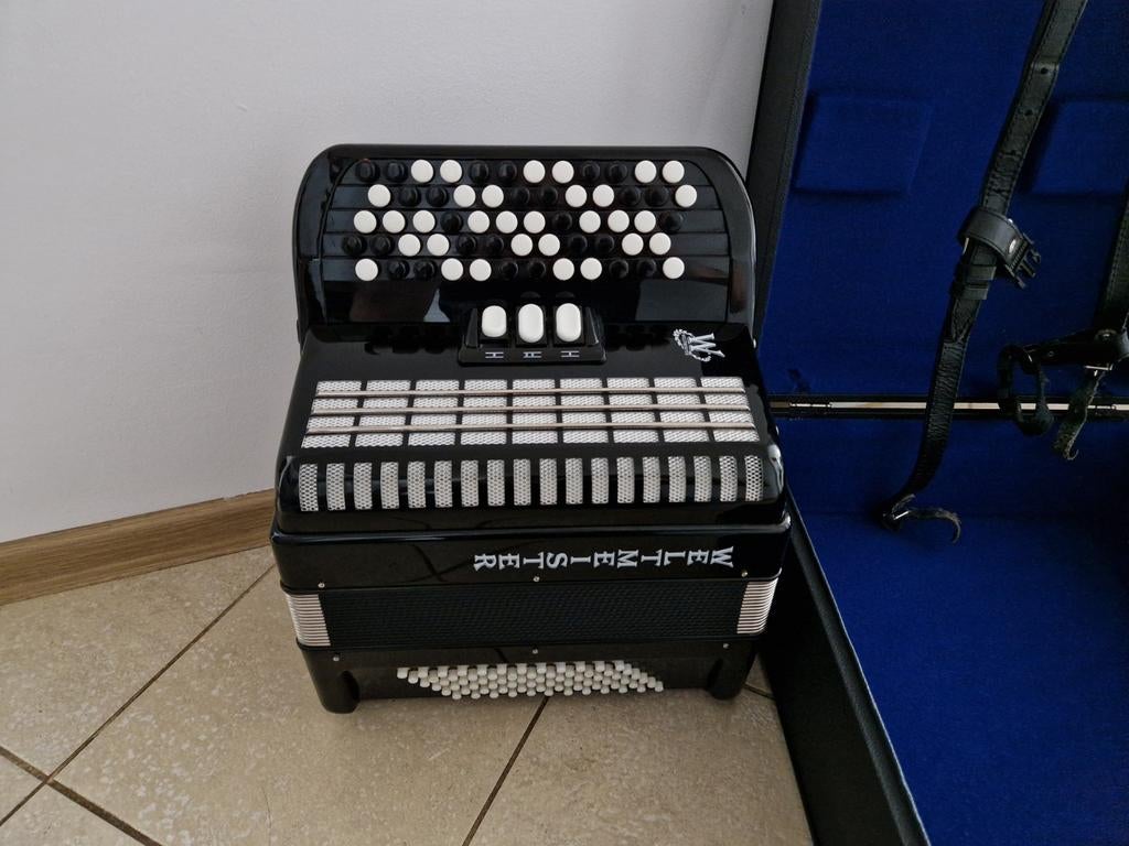 Accordeon Weltmeister 72 Bassen ZGAN, Muziek en Instrumenten, Ophalen of Verzenden, Zo goed als nieuw, 72-bas, Weltmeister