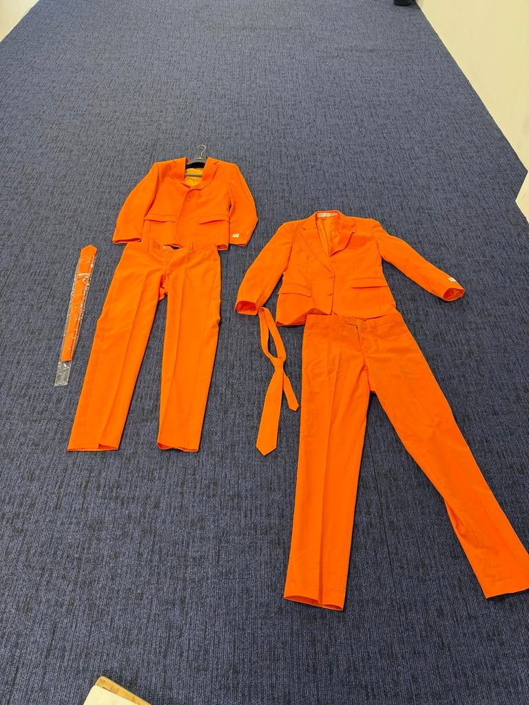 Oranje OppoSuits Pak - Perfect voor Feestjes en Evenementen, Ophalen, Nieuw, Maat 52/54 (L), Oranje