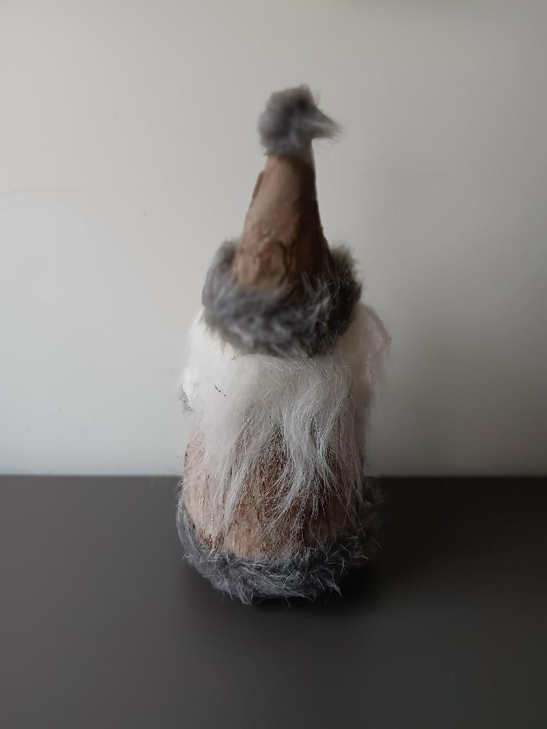 Decoratieve kerst gnome van hout en textiel kerstdecoratie, Diversen, Kerst, Ophalen of Verzenden, Gebruikt