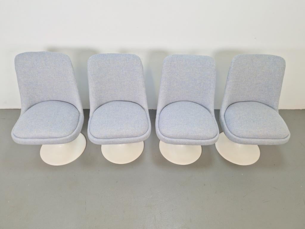 Set vintage Tulip stoelen eettafel Eero Saarinen stijl ´70, Ophalen, N, Space age vintage, 4 tot 6 stoelen