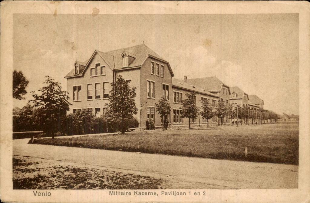 Venlo - Militaire Kazerne - Paviljoen 1 en 2, Ophalen of Verzenden, Voor 1920, Gelopen, Limburg