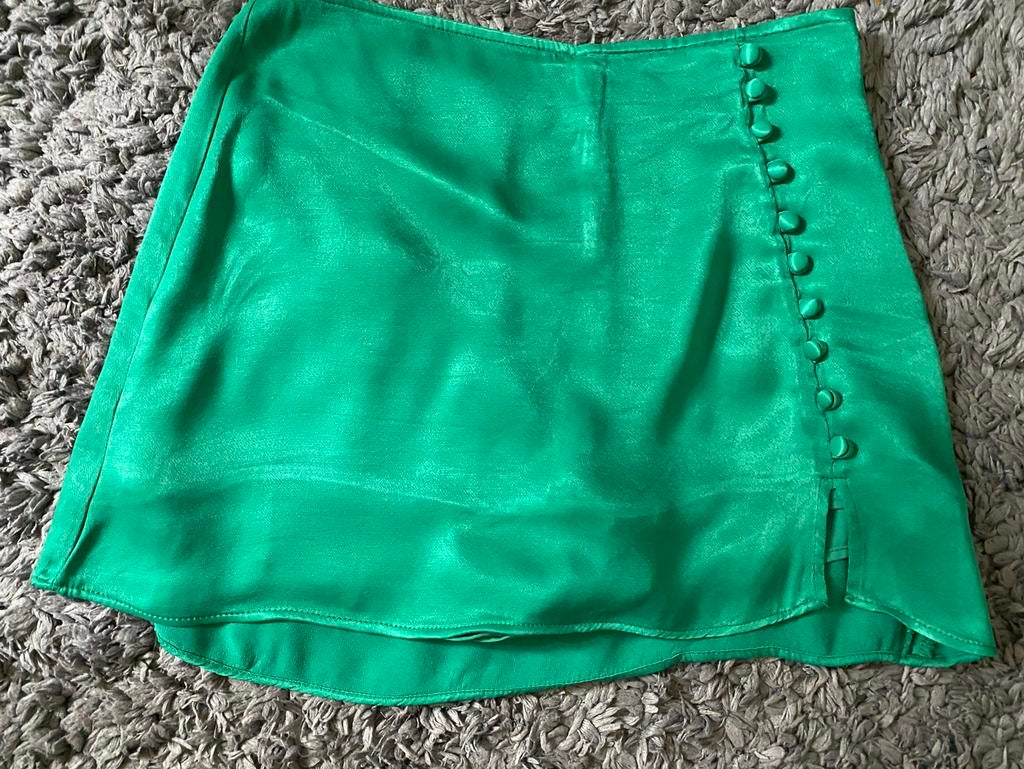 Groen Zara broekrok met knoopjes mt 36, Ophalen of Verzenden, Zo goed als nieuw, Maat 36 (S), Boven de knie