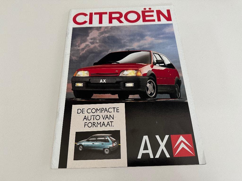 Folder Citroen AX GT auto van formaat, Boeken, Ophalen of Verzenden, Zo goed als nieuw, Citroën