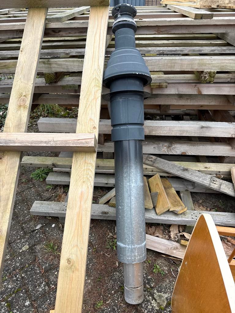 Dakdoorvoer voor CV-ketel - Rookgasafvoer, Ophalen, Gebruikt